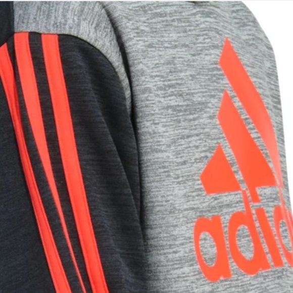 ADIDAS YOUTH TECH FLEECE HOODIE GREEN BOYS M(10-12) L(14-16) XL(18-20) Gray-Blck - Picture 5 of 7